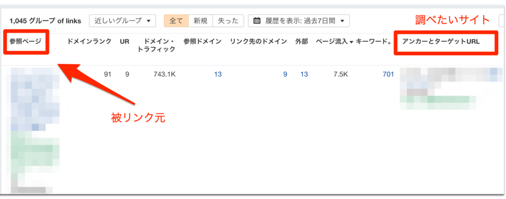 被リンク元を調べることが出来る